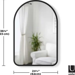 Umbra Miroir mural cintré 86x91 cm Hub* Miroir|Miroir