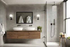Best Tulup Miroir mural en bois MDF noir 70x50 cm pour salon