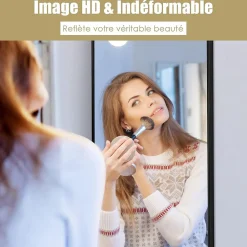 Giantex Miroir Mural Haute Définition avec Membrane Antidéflagrante Miroir Pleine Longueur Suspendu* Miroir|Miroir