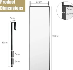 Giantex Miroir Mural Haute Définition avec Membrane Antidéflagrante Miroir Pleine Longueur Suspendu* Miroir|Miroir