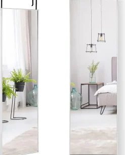 Outlet Giantex Miroir Mural Haute Définition avec Membrane Antidéflagrante Miroir Pleine Longueur Suspendu
