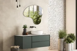 Wallfluent Miroir Mural Irrégulier 68 x 67cm Miroir Asymétrique Design Pour Salon Ou Salle De Bain* Miroir|Miroir