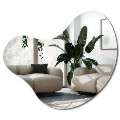 Wallfluent Miroir Mural Irrégulier 77 x 77 cm Miroir Décoratif Moderne Et Original* Miroir|Miroir