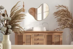 Wallfluent Miroir Mural Irrégulier 77 x 77 cm Miroir Décoratif Moderne Et Original* Miroir|Miroir