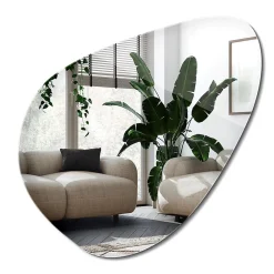 Wallfluent Miroir Mural Irrégulier 68 x 67cm Miroir Déco Forme Libre Pour Chambre Ou Couloir* Miroir|Miroir