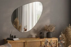 Wallfluent Miroir Mural Irrégulier 68 x 67cm Miroir Déco Forme Libre Pour Chambre Ou Couloir* Miroir|Miroir