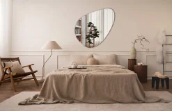 Wallfluent Miroir Mural Irrégulier 68 x 67cm Miroir Déco Forme Libre Pour Chambre Ou Couloir* Miroir|Miroir