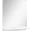 Best Homcom Miroir mural salle de bain - étagère - 50 x 60 cm - blanc