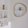 Sweeek Miroir organique en bois de sapin 75cm couleur naturelle CHARLIE L 75 x l 70 x E 3cm* Miroir|Miroir