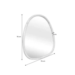 Sweeek Miroir organique en bois de sapin 75cm couleur naturelle CHARLIE L 75 x l 70 x E 3cm* Miroir|Miroir