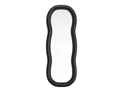 Hot Vente-unique Miroir organique en bois de paulownia - L. 60 x H. 160 cm - Noir - TAYLI