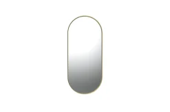 Ornami Miroir ovale avec cadre en métal doré H.80 x l.40 cm, Elvie* Miroir|Miroir