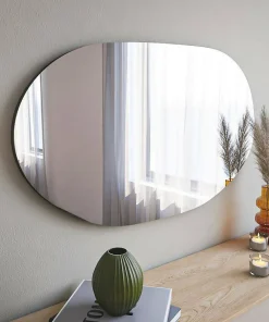 Sale Dmora Miroir Pelagus, Verre miroité, Objet d'ameublement mural, Décoration avec miroir, 52x2h89 cm, Noir