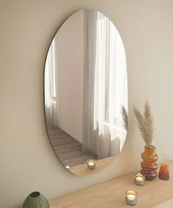 Sale Dmora Miroir Pelagus, Verre miroité, Objet d'ameublement mural, Décoration avec miroir, 52x2h89 cm, Noir