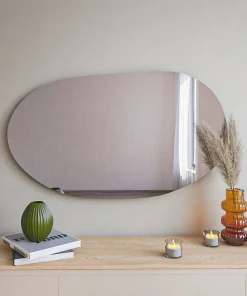 Sale Dmora Miroir Pelagus, Verre miroité, Objet d'ameublement mural, Décoration avec miroir, 52x2h89 cm, Noir