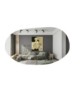 Sale Dmora Miroir Pelagus, Verre miroité, Objet d'ameublement mural, Décoration avec miroir, 52x2h89 cm, Noir