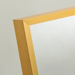 Fortuna lai Miroir Pleine Longueur, 140 X 40 Cm, Haute Définition, Avec Support, Convient Pour Le Salon, Dorée* Miroir|Miroir