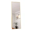 Fortuna lai Miroir Pleine Longueur 150x40 Cm,miroir Sur Pied à Cadre Unique,grand Miroir Mural Avec Crochet,doré* Miroir|Miroir