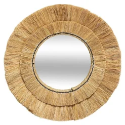 Atmosphera Créateur D'Intérieur Miroir raphia Safari diamètre 57cm* Miroir|Miroir