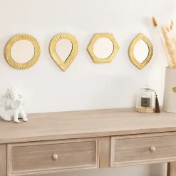 Best Atmosphera Créateur D'Intérieur Miroir Romy - métal - 18x18 cm - Blanc- Atmosphera