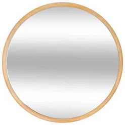 New Atmosphera Miroir rond en bois - Diam 55 cm - Marron
