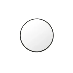 Sale J-Line Miroir rond en métal noir D.50 cm