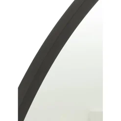 Sale J-Line Miroir rond en métal noir D.50 cm