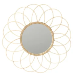 The Home Deco Factory Miroir Rosace en rotin - Diam 56 cm* Miroir|Miroir