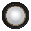 Clearance Vente-unique Miroir sorcière en bois de paulownia - D. 66 cm - Noir et doré effet laiton - FRANKLIN