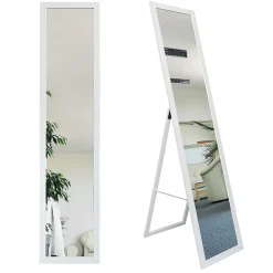 Online Bd Art Miroir sur pied pour dressing style scandinave 155x35,8 cm blanc 1 pc