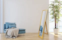 Bd Art Miroir sur pied pour dressing style scandinave 155x35,8 cm couleur doré 1 pièce* Miroir|Miroir