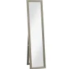 Sale Homcom Miroir sur pied et mural rectangulaire dim. 37L x 40l x 157H cm aspect bois gris