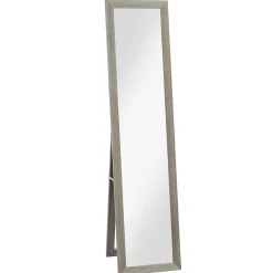 Sale Homcom Miroir sur pied et mural rectangulaire dim. 37L x 40l x 157H cm aspect bois gris
