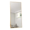 Fortuna lai Miroir sur Pied 180x80 cm, Cadre Aluminium Doré, Miroir Mural Moderne à Poser ou Suspendre* Miroir|Miroir