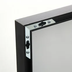 Fortuna lai Miroir sur Pied 140x40 cm, Cadre Aluminium Noir, Miroir Mural Moderne à Poser ou Suspendre* Miroir|Miroir