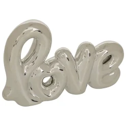 Atmosphera Créateur D'Intérieur Mot à poser Love L. 21,4xP. 4xH. 14cm céramique assorti- Argent- Atmosphera* Lettre Décorative
