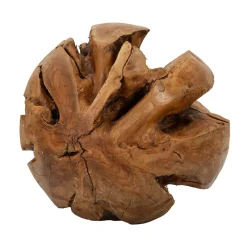 Best Mauro Ferretti Objet Déco Rond en Teck "Balle" 50cm Naturel