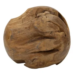 Best Mauro Ferretti Objet Déco Rond en Teck "Balle" 50cm Naturel
