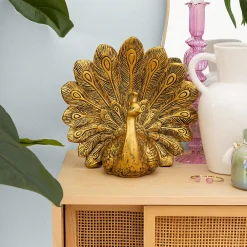 Atmosphera Créateur D'Intérieur Oiseau Wild Romance H.27cm résine doré - Atmosphera* Statue Décorative