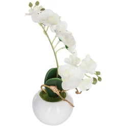 Online Atmosphera Créateur D'Intérieur Orchidée artificielle - pot en céramique - H25 cm - Blanc- Atmosphera
