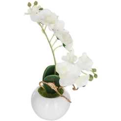 Online Atmosphera Créateur D'Intérieur Orchidée artificielle - pot en céramique - H25 cm - Blanc- Atmosphera