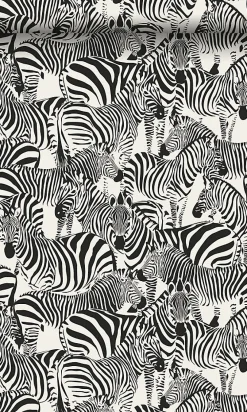 Best Origin Wallcoverings papier peint zèbres noir et blanc - 53 cm x 10.05 m - 347453