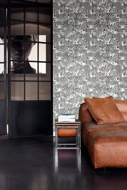 Best Origin Wallcoverings papier peint zèbres noir et blanc - 53 cm x 10.05 m - 347453