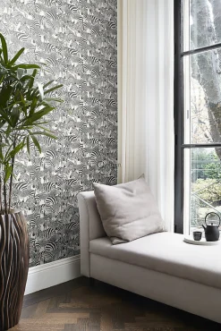Best Origin Wallcoverings papier peint zèbres noir et blanc - 53 cm x 10.05 m - 347453