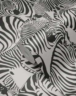 Best Origin Wallcoverings papier peint zèbres noir et blanc - 53 cm x 10.05 m - 347453