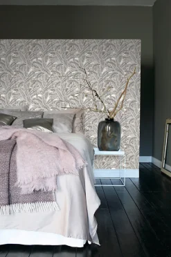 Best Origin Wallcoverings papier peint feuilles de palmier gris argileux - 53 cm x 10.05 m - 347439