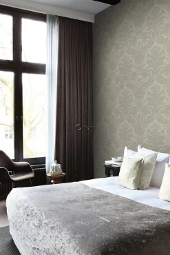 Best Origin Wallcoverings papier peint ornement marron clair - 53 cm x 10.05 m - 347034