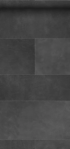 Discount Origin Wallcoverings papier peint intissé XXL motif de carrellages avec imitation cuir gris foncé - 50 x 837 cm - 357240