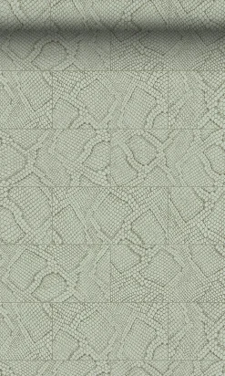Discount Origin Wallcoverings papier peint motif de carrellages avec imitation peau de serpent gris pâle - 53 cm x 10.05 m - 347784