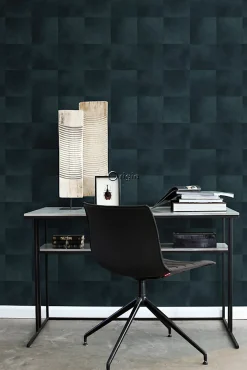 Clearance Origin Wallcoverings papier peint motif en peau d'animal encre bleu - 53 cm x 10.05 m - 347800